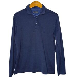 Corneliani‎ Long Sleeve Polo Shirt Blue IT Size 50